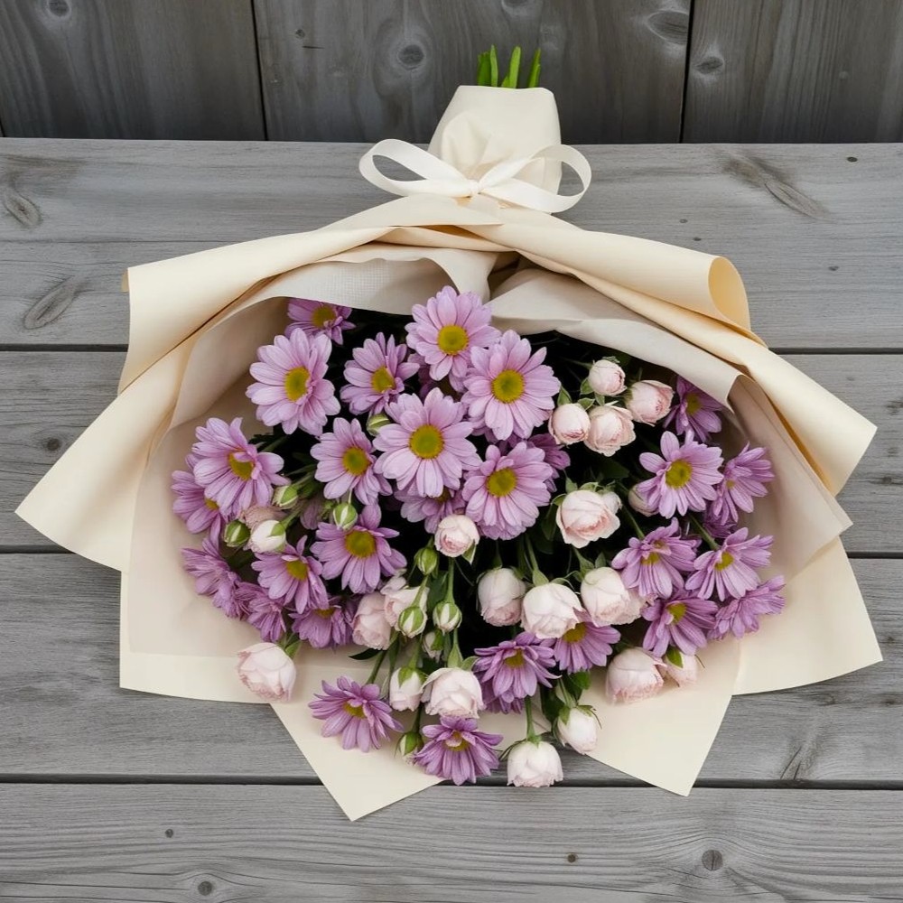 Букет цветов из: Розы и Хризантемы в Тугулыме