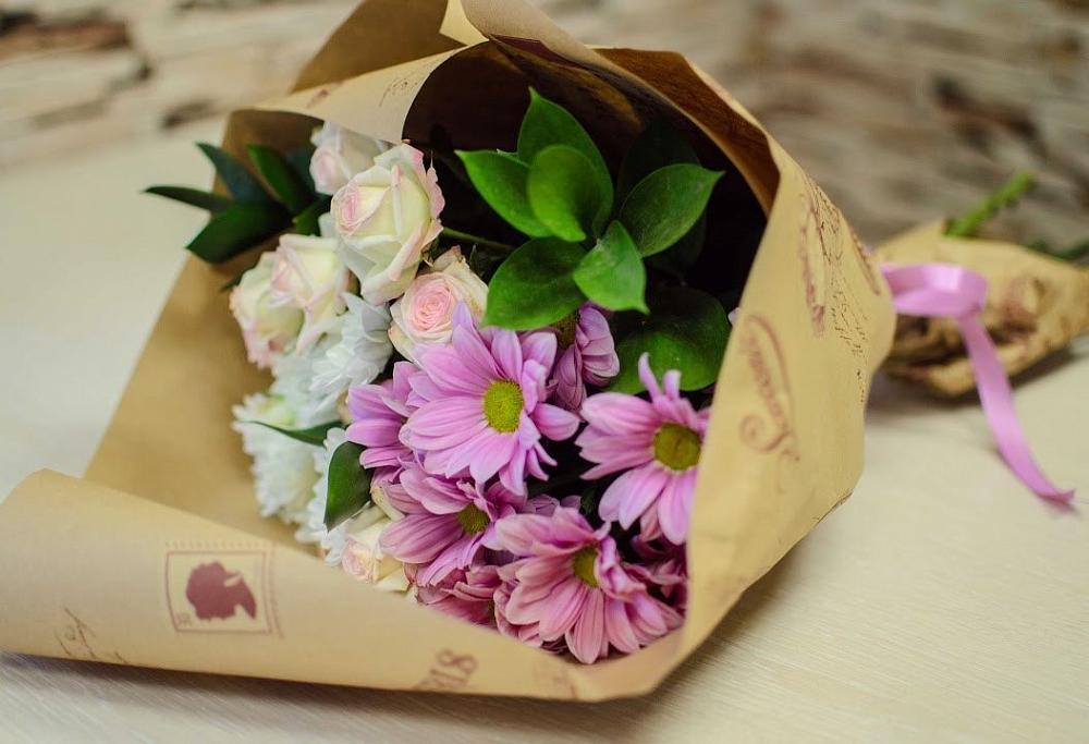 Букет цветов из: Розы и Хризантемы в Тугулыме