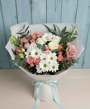 Букет цветов из:  Розы, Лизиантусы и Хризантемы в Тугулыме
