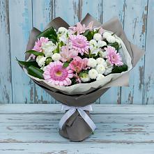 Букет цветов из:  Герберы, Альстромерии и Хризантемы в Тугулыме