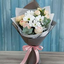 Букет цветов из:  Хризантемы и Розы в Тугулыме