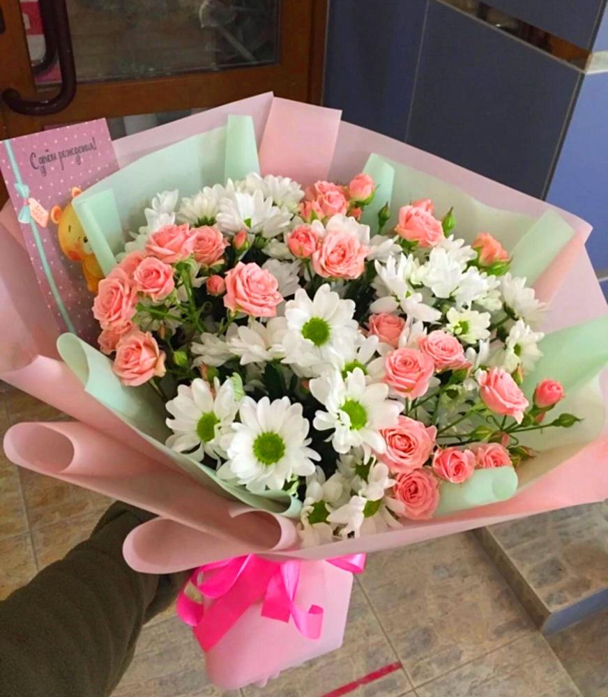 Букет цветов из: Розы и Хризантемы в Тугулыме