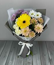 Букет цветов из:  Розы, Герберы и Хризантемы в Тугулыме