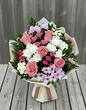 Букет цветов из:  Альстромерии, Гвоздики, Розы и Хризантемы #REPLACE_PRED# Тугулыме