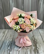 Букет цветов из:  Гвоздики, Розы и Хризантемы в Тугулыме