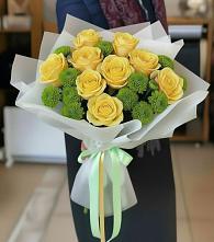 Букет цветов из:  Хризантемы и Розы в Тугулыме